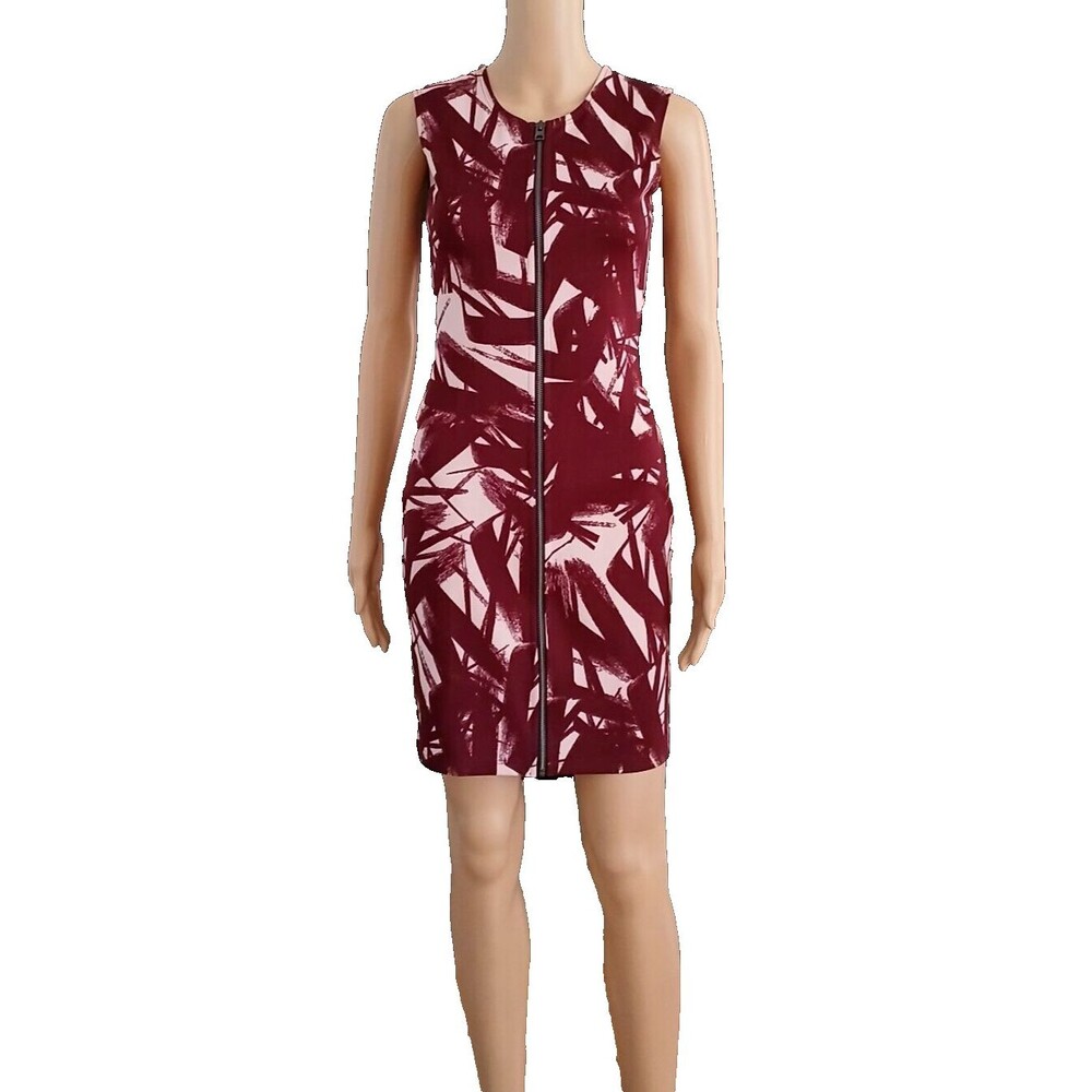 Lord & Taylor Design Lab Bodycon Dress Size 6 Full Front Zip Up Tank Boho Beachy